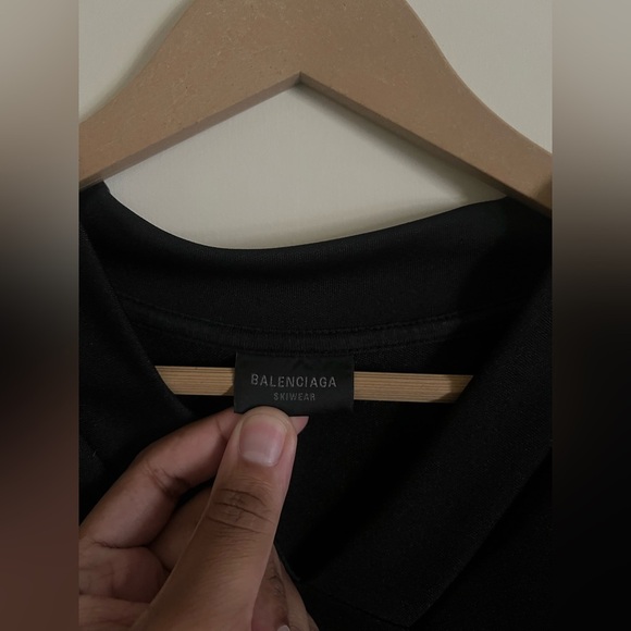 BALENCIAGA 3B Sports Icon Ski Long Sleeve T Shirt Black Size M - Picture 3 of 12